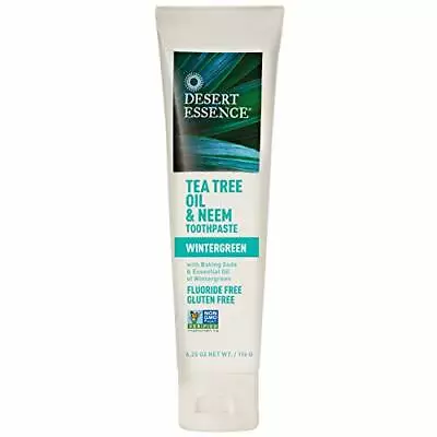 £11.57 • Buy NEW Desert Essence Natural Tea Tree Oil And Neem Toothpaste 176g 6.25 OZ Tea Oi