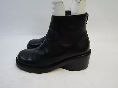 MIA Womens Size 8 M Black Leather High Ankle Zip Fashion Boots Booties • $33.24