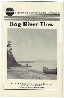 Bog River Flow Map Leaflet 1991 Vintage Adirondacks NY DEC Conservation • $4.95