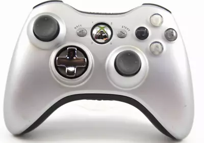Genuine Official Microsoft Xbox 360 Wireless Controller Silver • $53.95