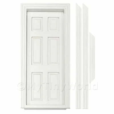 Dolls House Miniature White 6 Panel Interior Door • £7