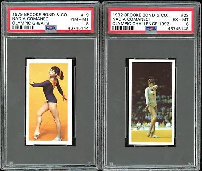 1979 Brooke Bond #19 Nadia Comaneci PSA 8 & 1992 #23 PSA 6 • $75