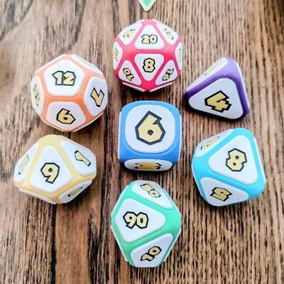 7PCS Polyhedral D&D Dice - D4 D6 D8 D12 D10 D20 | 3D Printed Loaded Dice AU • $10.79