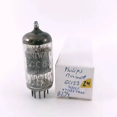 1 X ECC83 PHILIPS-MINIWATT TUBE. 1960s MULLARD PROD. COPPER RODS. 24. CH168 • $67.40