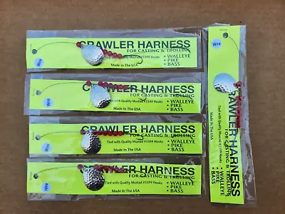 5 Crawler Worm Harness W-6 Hamm Nickle Colorado Blade Walleye Pike Bass Fishing • $7.89