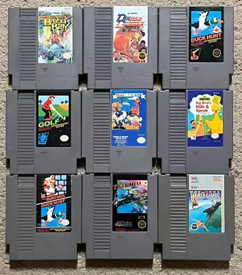 Retro Game Lot Of 9 Nintendo Entertainment System NES Games All Tested • $24.99