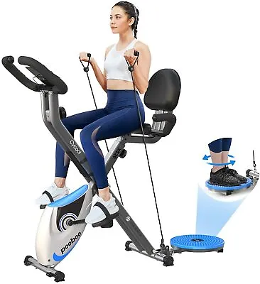 Pooboo Indoor Exercise Bike Stationary Cycling Bicycle Cardio Fitness Workout • $155.99
