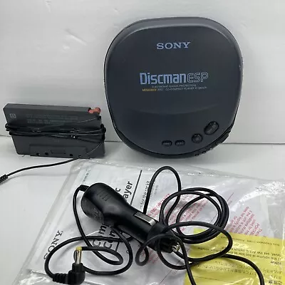 VTG Sony Discman ESP CD Compact Player D-242CK Mega Bass Walkman W/ Accessories • $34.99