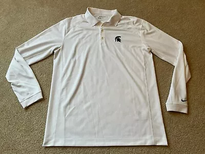 Nike Golf Tour Performance Michigan State Spartans Long Sleeve Polo Medium • $29