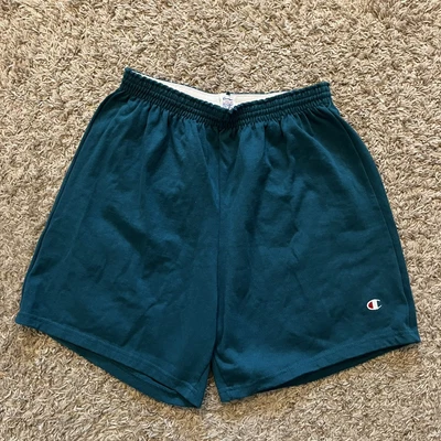 $30 • Buy Vintage 80s Champion Embroidered Gym PE Over The Knee Sweat Shorts 6” XL