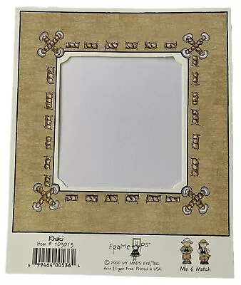 KHAKI Die-Cut “Frame Ups” FRAME(5”x5”)My Minds Eye •Camouflage•Tan•Boys•Lacing• • $2.59