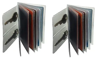 Heavy Duty Vinyl 6 Pages Wallet Insert - KEY Tab For Trifold-bifold MADE IN USA • $7.69