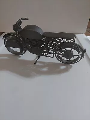 Gray Metal Motorcycle Figurine • $32