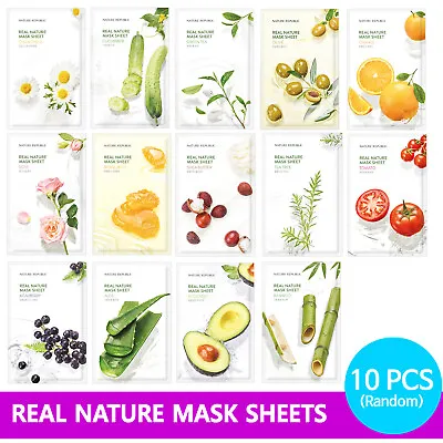 NATURE REPUBLIC Real Nature Mask Sheet Random 10pcs • $12