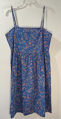 Vero Moda Women’s Blue Floral Spaghetti Strap Sun Dress Size M  NWT #17-0406 • $31.95