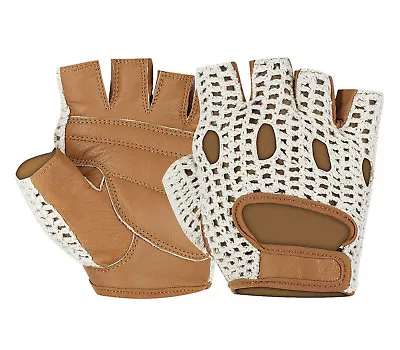 £5.50 • Buy Leather Padded Weight Lifting Gloves Body Building Training Fitness Gym Glove