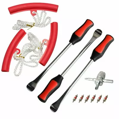 Motorcycle Spoon Tire Iron Kit Change Lever Repair Tool Rim Protectors Dirt Bike • $25.19