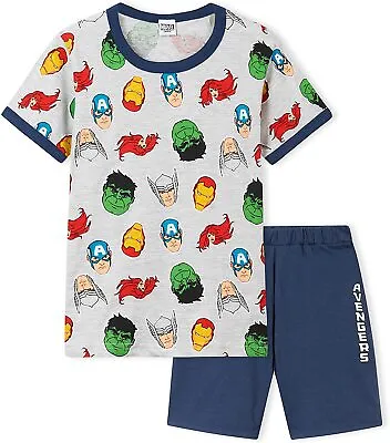 Marvel Boys Pyjamas Avengers Superhero Short PJs • £13.49