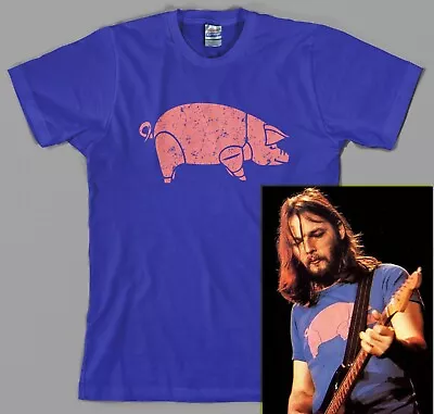 David Gilmour Pig Pink Floyd Animals T Shirt As Worn By 1977 The Wall Syd Barett • $10.95