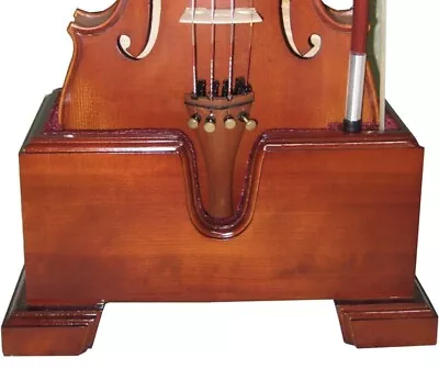 Violin And Bow Wooden Holder (Stand) Plush Velvet Safe And Stronghold  • $43.99