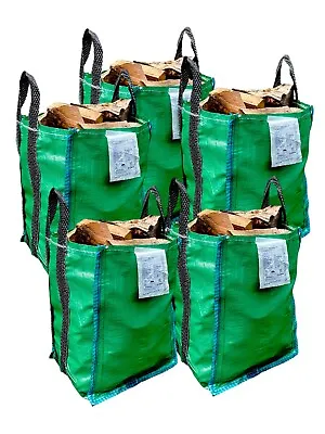 Garden Bags (Pack Of 5) Heavy Duty 120 L Refuse Large Grass Leaves Waste Sacks • £23.99