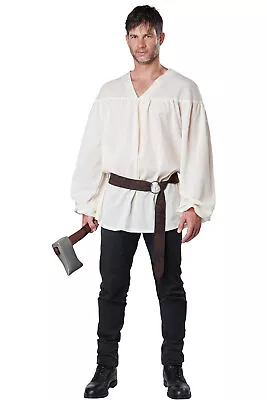 California Costume Renaissance Peasant Shirt Adult Men Halloween Outfit 5120/018 • $17.70