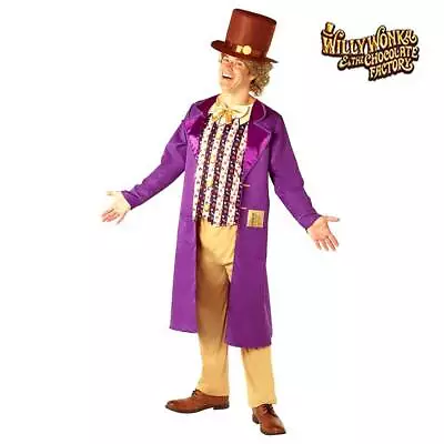 Licensed Deluxe Willy Wonka Chocolate Factory Adult Mens Book Week Costume Std • $84.99