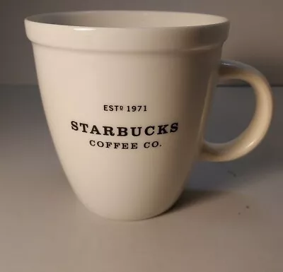 Starbucks Vintage Barista Mug 2001 Ceramic Large White 16oz Coffee Cup Est 1971 • $15.75