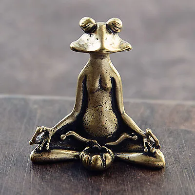 Yoga Candle Holder Meditation Frog Statue Incense Burner Home Ornament Decor • $12.27