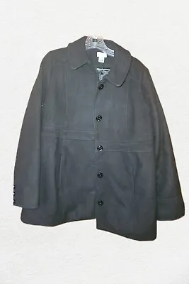 Size Medium BLACK WOOL-BLEND MOTHERHOOD MATERNITY COAT Peacoat Jacket Winter • $35