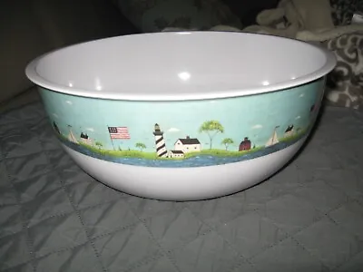 Sakura Warren Kimble Coastal Breeze Melamine  Large Serving Bowl 12 X 5  • $24.99