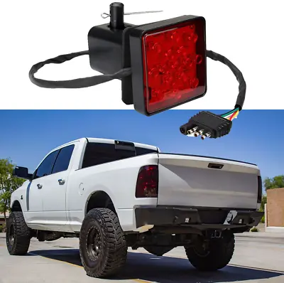 15-LED Strobe Brake Light Trailer Hitch Cover 2  Receiver For Ram 1500 2500 3500 • $17.25