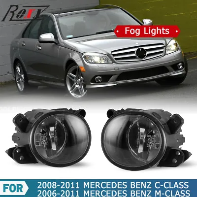 Fog Lights For 06-11 Mercedes-Benz M-Class Replace Bumper Lamps 1Pair Clear Lens • $36.99