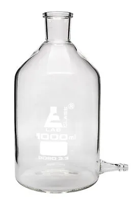 Aspirator Bottle With Outlet For Tubing 1000ml Borosilicate Glass - Eisco Labs • $29.99