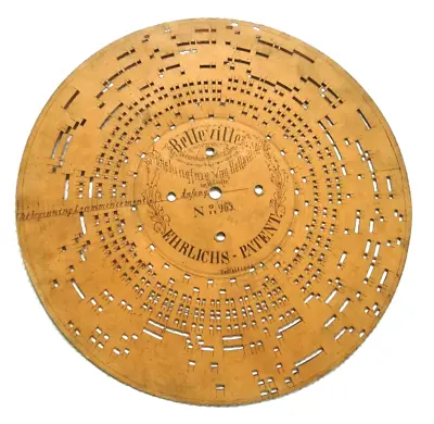 ORGAN Disc Ariston Organette Cardboard Disc Home Street Organ Spieldose #0003 • $79