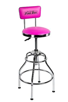 Adjustable Swivel Shop Stool W/ Backrest Pink • $109.99