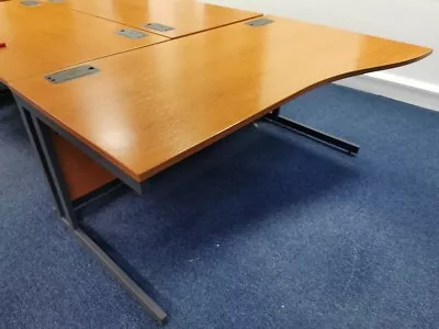 £70 • Buy Rectangular Office Desk Right Hand Side Wave Desk Free Pedestal UK DELIVERY AVAL
