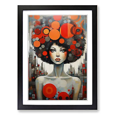 Woman With Curls Constructivism No.2 Wall Art Print Framed Canvas Picture Poster • £18.95