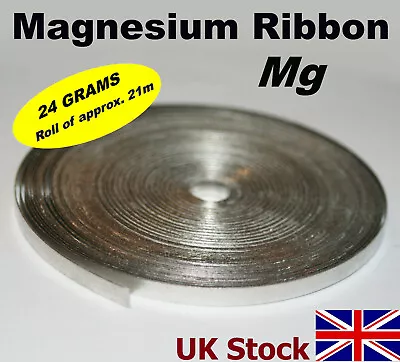 £6.22 • Buy Magnesium Ribbon Mg  24grams, Roll Of Approx. 21m     99.95% Mg   - UK Stock