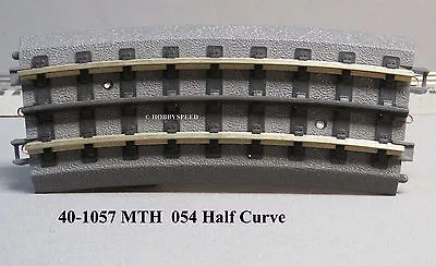 MTH REALTRAX 054 HALF CURVE TRACK SECTION 3 Rail O GAUGE Train Roadbed 40-1057 • $4.48