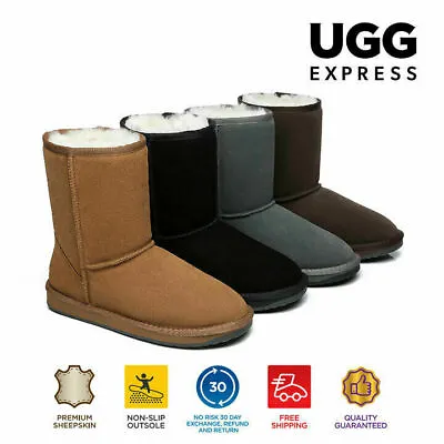 $49 • Buy UGG Boots Short Classic Women Men Australian Sheepskin Water Resistant Nonslip