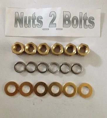 Mg Mgb Exhaust Manifold Brass Nut Set Gt Bl Marina Tc B Series Classic Mgc Mga • $4.35