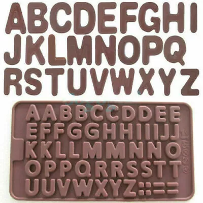 £1.97 • Buy 48 Alphabet Letters Dots Hyphen Silicone Mould Chocolate Fondant Jelly Mold