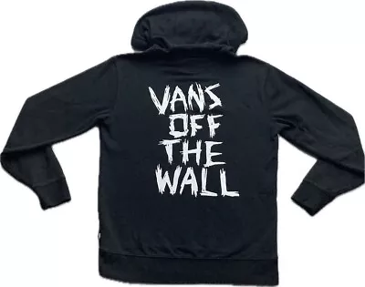 Vans Hoodie Mens Small Black Pullover Sweatshirt Long Sleeve Skateboard Logo • $16