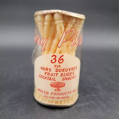 New NOS Vintage Cream Picker Cocktail Toothpicks Party Picks Hors Doeuvres Fruit • $7.99
