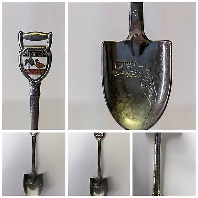 Vintage 4.5 Tin Aluminum Shovel Styled Florida Souvenir Spoon 1960 • $3.99