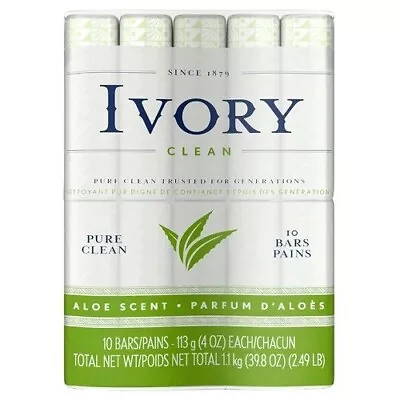 Ivory Bar Soap Aloe Scent 4.0 Oz. 10 Count • $8.60