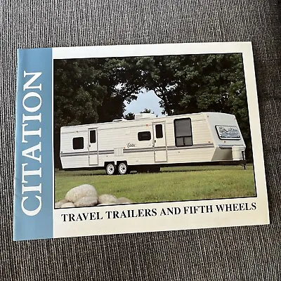 1992 Citation Travel Trailer Brochure Fifth Wheel Camper RV Thor Middleburg PA • $5.50