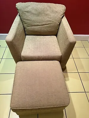 Armchair And Footstool Used • £105