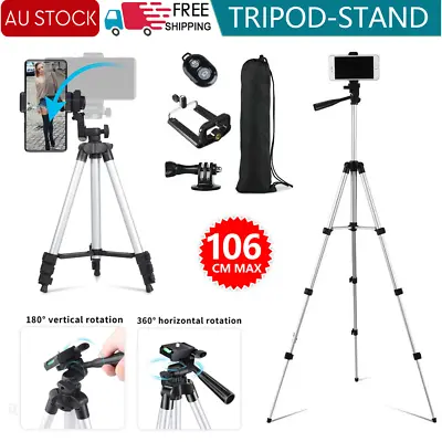 $14.59 • Buy Universal Telescopic Camera Tripod Stand Holder Phone Mount For IPhone Samsung
